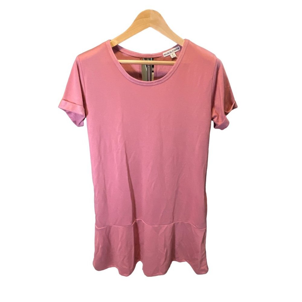 Moral Fiber NWT Pink Soft Tunic Short Sleeved Dress Sz XL